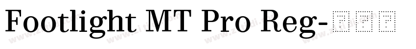 Footlight MT Pro Reg字体转换